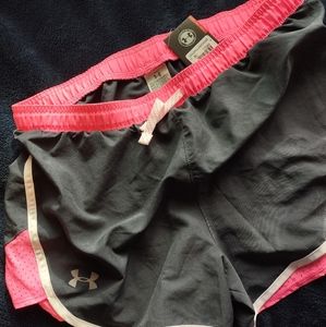 Youth XL Under Armour pink and grey shorts